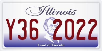 IL license plate Y362022
