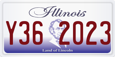 IL license plate Y362023