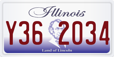IL license plate Y362034