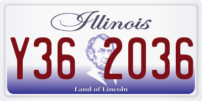 IL license plate Y362036
