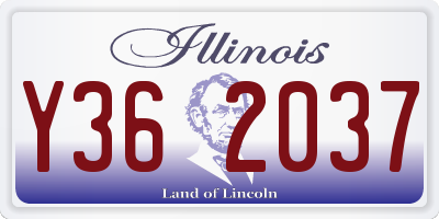 IL license plate Y362037
