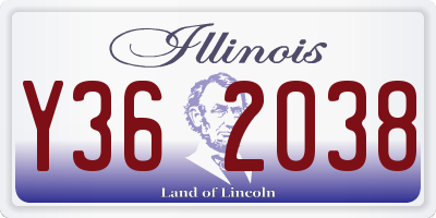 IL license plate Y362038
