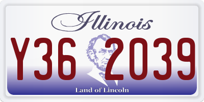 IL license plate Y362039