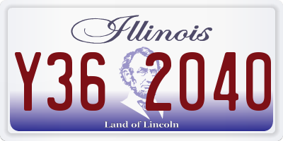 IL license plate Y362040