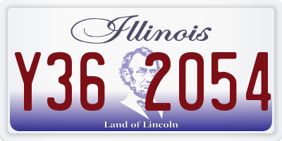 IL license plate Y362054