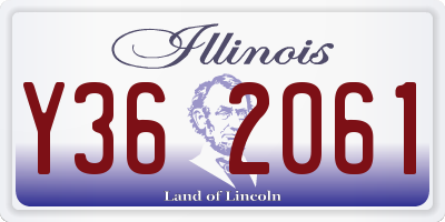 IL license plate Y362061