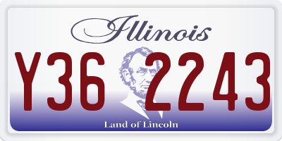 IL license plate Y362243