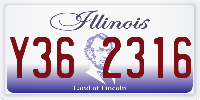 IL license plate Y362316