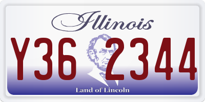 IL license plate Y362344