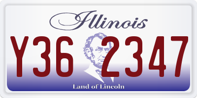IL license plate Y362347