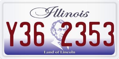 IL license plate Y362353