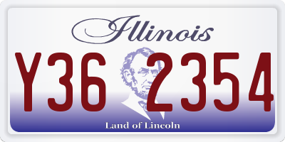 IL license plate Y362354