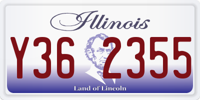 IL license plate Y362355