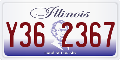 IL license plate Y362367