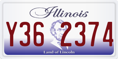 IL license plate Y362374
