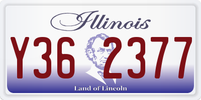 IL license plate Y362377