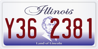 IL license plate Y362381