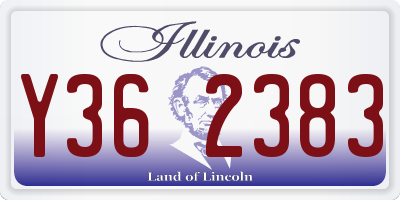 IL license plate Y362383