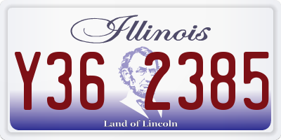 IL license plate Y362385
