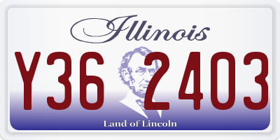 IL license plate Y362403
