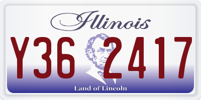 IL license plate Y362417