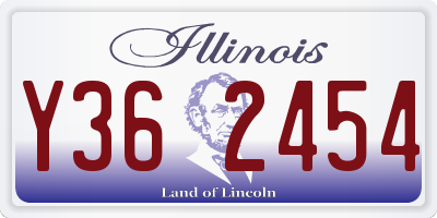 IL license plate Y362454