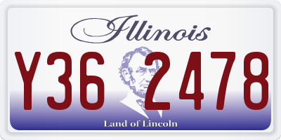 IL license plate Y362478