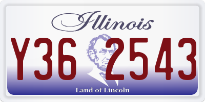 IL license plate Y362543