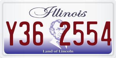 IL license plate Y362554