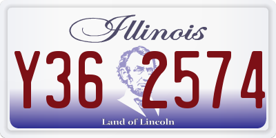 IL license plate Y362574