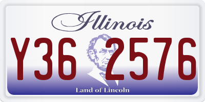 IL license plate Y362576