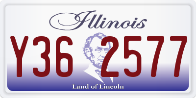 IL license plate Y362577