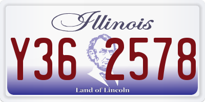 IL license plate Y362578