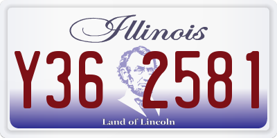 IL license plate Y362581