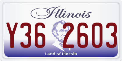IL license plate Y362603