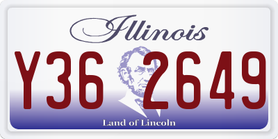 IL license plate Y362649