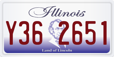IL license plate Y362651