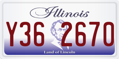 IL license plate Y362670