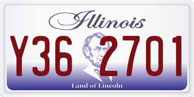 IL license plate Y362701