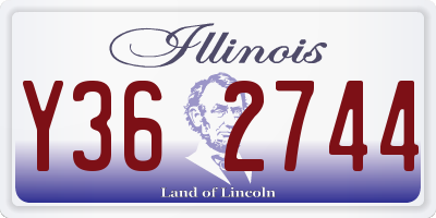 IL license plate Y362744