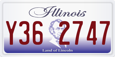 IL license plate Y362747