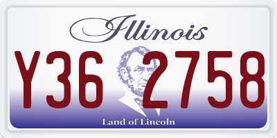IL license plate Y362758