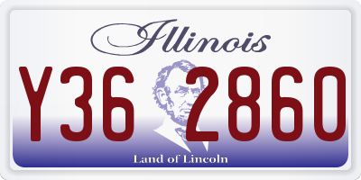 IL license plate Y362860