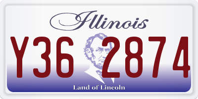 IL license plate Y362874