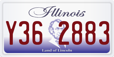 IL license plate Y362883