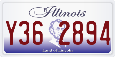IL license plate Y362894