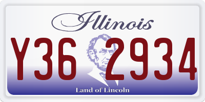 IL license plate Y362934
