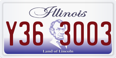 IL license plate Y363003