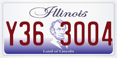 IL license plate Y363004