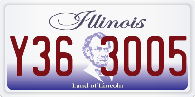 IL license plate Y363005